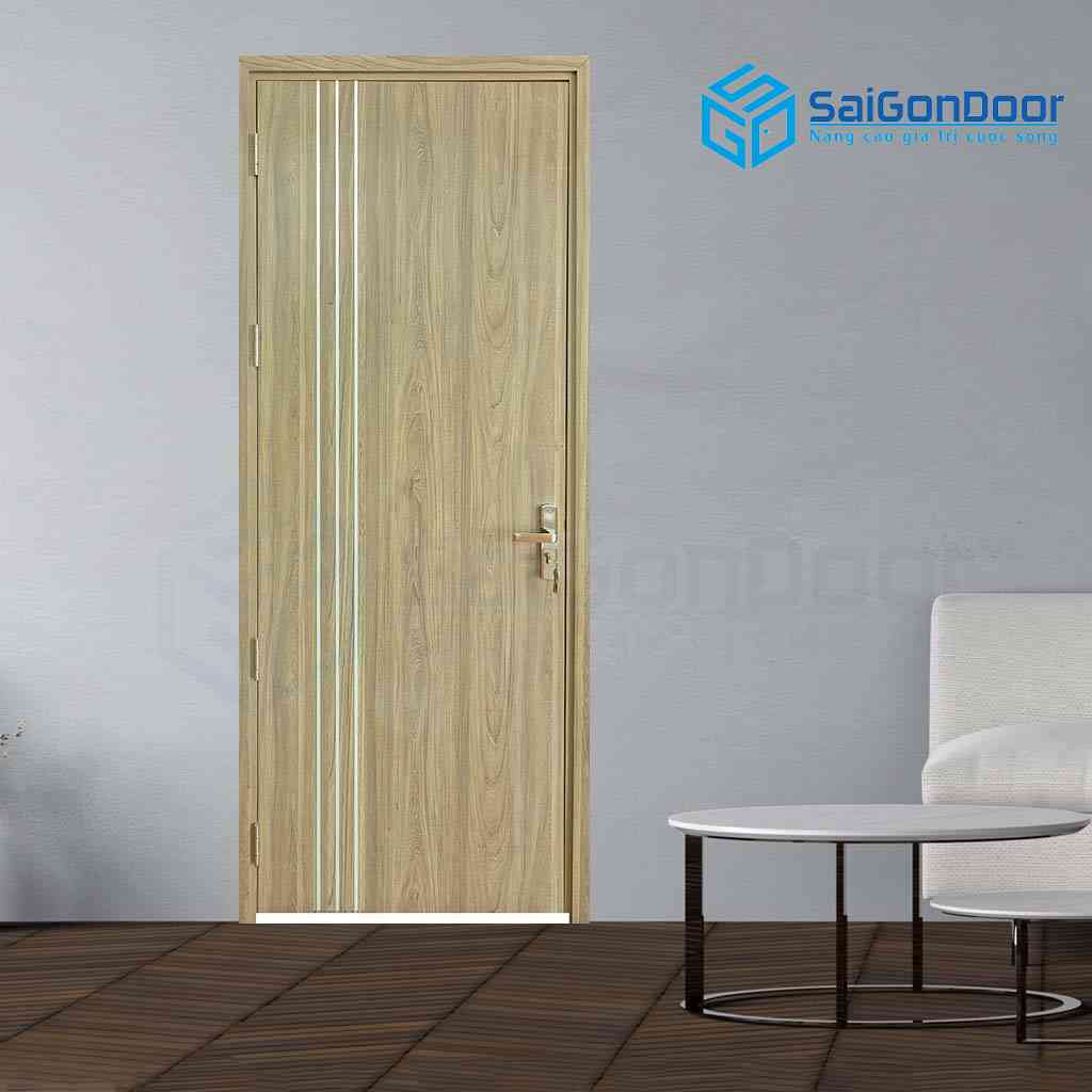 Mẫu cửa gỗ phòng ngủ công nghiệp Melamine P1R3 (2302)