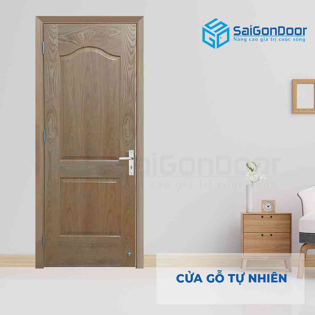 Mẫu cửa gỗ phòng ngủ tự nhiên 2A Oak đậm
