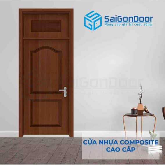 Mẫu cửa nhựa vân gỗ composite Sungyu 2A walnut