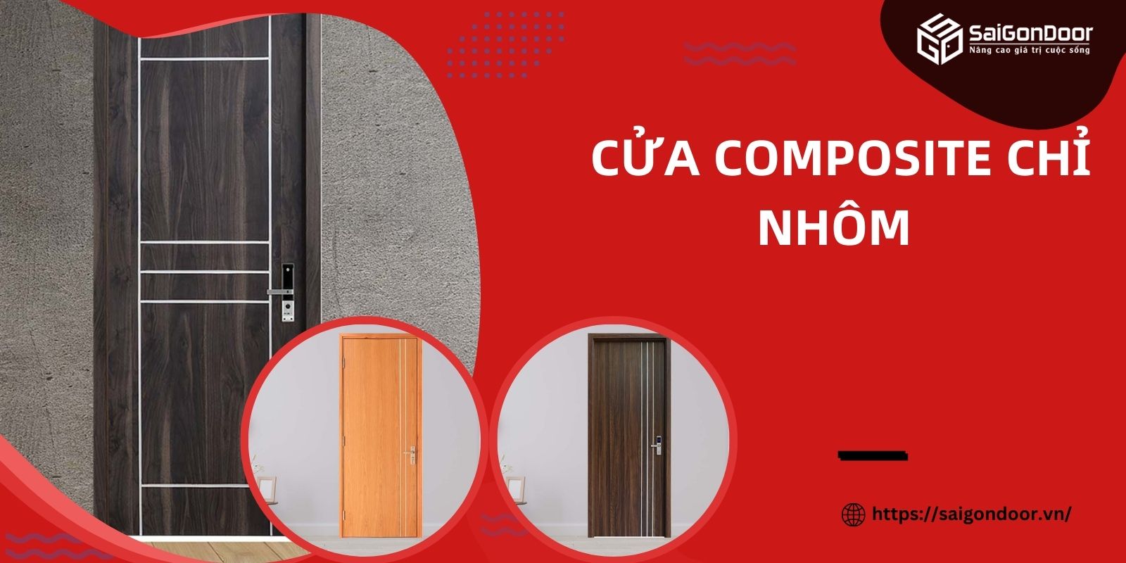 Cửa composite chỉ nhôm