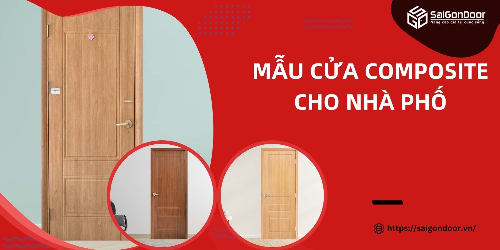 Mẫu cửa composite cho nhà phố