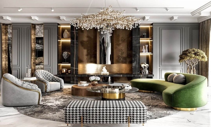 phong cách thiết kế nội thất luxury