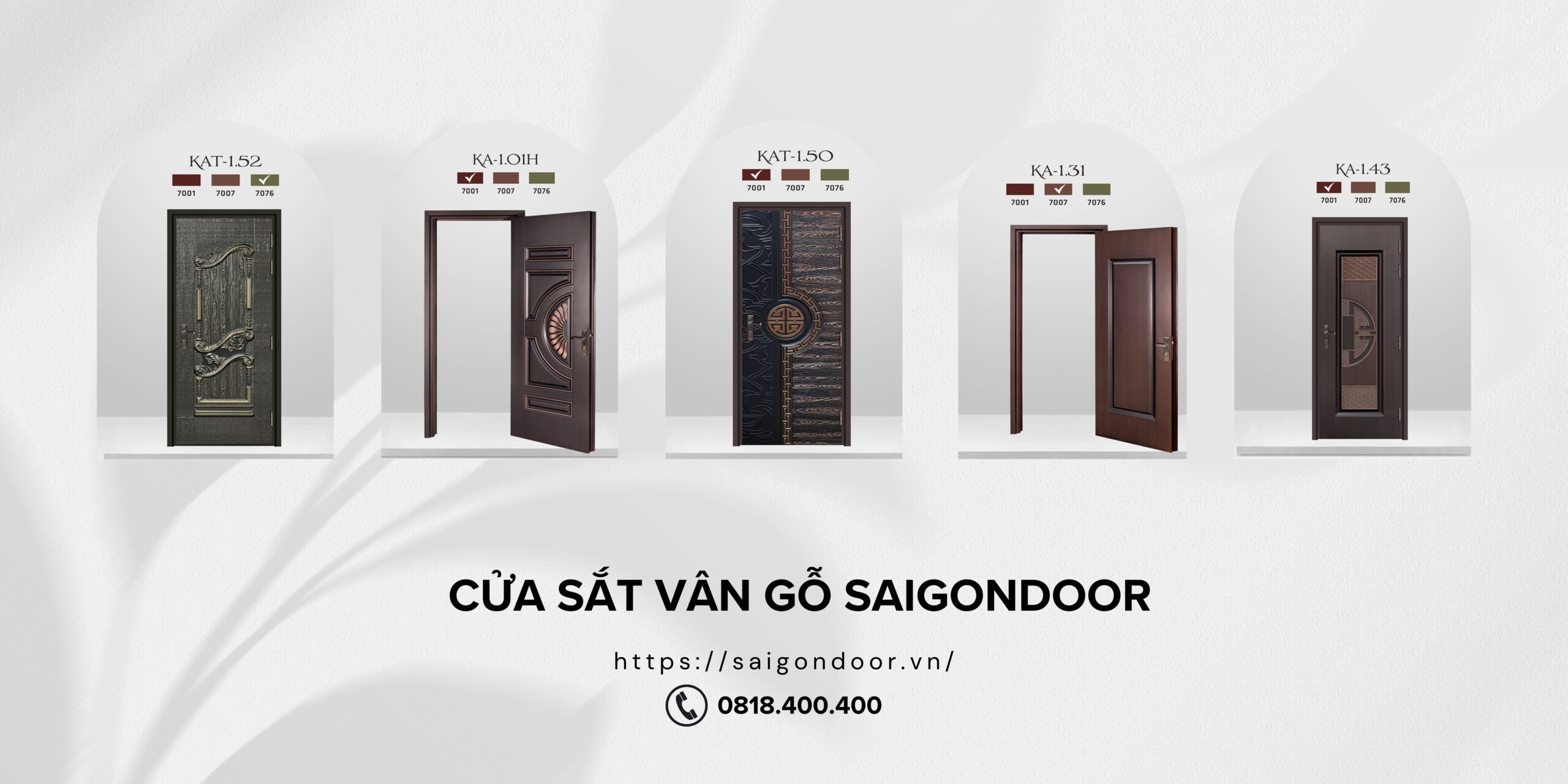 Mẫu cửa sắt vân gỗ tại Bình Thạnh 