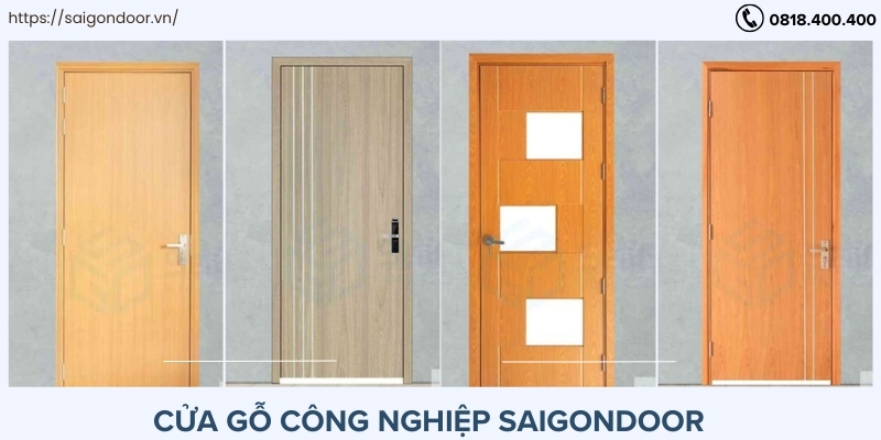 Tìm hiểu về mẫu cửa gỗ công nghiệp 